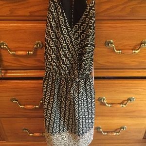 Open back black dress